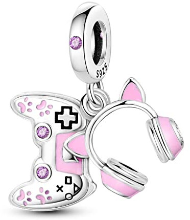 CYMYSS Charms Anhänger 925 Sterling Silber Pendant für Europäische Armbänder und Halsketten Bead Charms für Damen Armband Anhänger für Damen (Spiele für Mädchen)