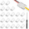 Niuohoy 2 Polig 10 mm LED Streifen Verbinder Verlängerungskabel Transparenter Lötfreier LED-Linghting-Adapter für SMD 5050/3528 Streifen mit Schraubendreher (20 Stück)