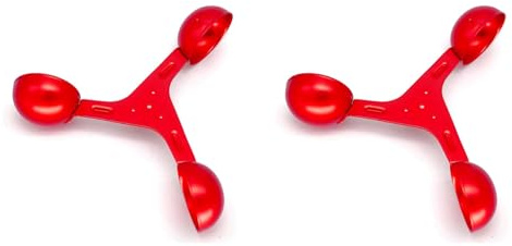 Kznifmk 2 x Windgeschwindigkeits-Windmesser, Windmesser, Windgeschwindigkeitsrechner aus Aluminiumlegierung, mit Anemometer für drei Tassen