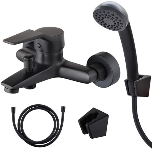 GRIFO BAÑERA NEGRO - GRIFO ducha negro - grifo de ducha negro - griferia ducha negra - grifo bañera - grifo bañera y ducha - grifo ducha - grifo de bañera - monomando ducha - ducha negra baño