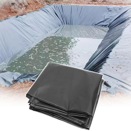 Bâche de bassin robuste de 6 x 7 m – Membrane de bassin flexible imperméable noire pour petits bassins Solutions d'aménagement paysager renforcées