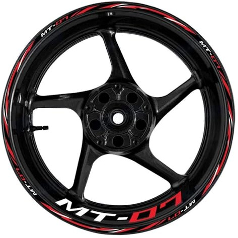 Radnabenaufkleber Felgenaufkleber Für Yamaha MT-07 MT07 MT 07 17 Zoll Felgen – Reflektierende Aufkleber, Nabenaufkleber, Streifenaufkleber-Set Motorrad Dekor Felgenaufkleber(Farbe 10)