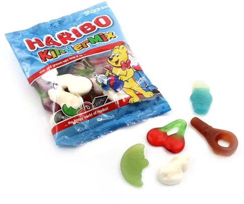 Haribo Kindermix Fruchtgummi und Schaumzucker Mix, 185g Beutel, 18er Pack, über 3,3 kg Gesamtgewicht