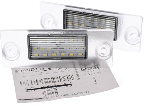 BRANDT AUTOMOTIVE Kennzeichenleuchten LED kompatibel mit Audi A3 S3 8L 96-03 A4 S4 Avant 8D B5 99-01 RS4 Avant 8D B5 00-02