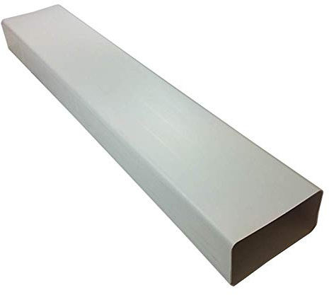 Kair 180 x 90mm x 1m Rectangular Flat Ducting Pipe | Fits inside ducting fittings such as 90 degree bends, Suitable for concealed installation, For domestic or commercial use