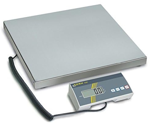 KERN Allround-Paketwaage mit Robuster Edelstahlwägeplatte, XL-Plattform und Großem Wägebereich, 50g Ablesbarkeit, 150kg Wägebereich