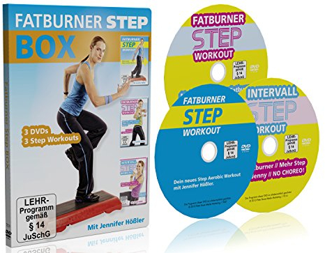 Jennifer Hößler: Die große Fatburner Step Box / 3 DVDs / 3 Step Aerobic Workouts ++ Im Set kaufen und sparen!