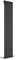 Milano Alpha Black Vertical Single Flat Panel Radiator - 1600mm x 350mm