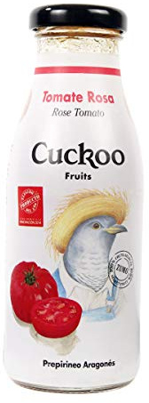 CUCKOO FRUITS - Pack Zumo de Tomate Rosa, Zumo Artesanal, 25 cl (Pack de 24)