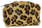 Belli Bellini kleine Leder Kosmetiktasche Make Up Tasche in Fell Leo - 18x13x5 cm (B x H x T)