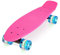 Xootz Retro-Kunststoff-Skateboard mit LED-Leuchtrollen, für Kinder, komplett, Kinder, Complete Retro Plastic, Rose