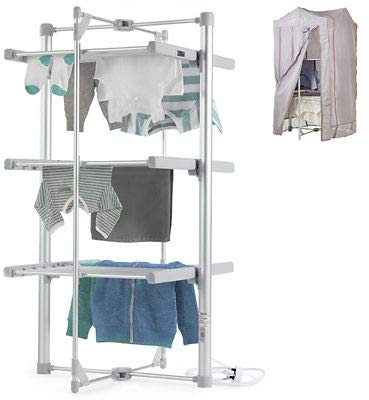 drysoon 3-Tier Heated Clothes Airer & Fitting Cover Pack