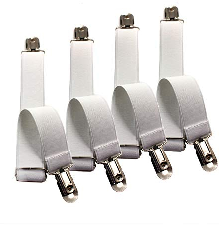 Glield 4 Befestigungsgurte, 60 cm - 200 cm, verstellbar, für Bettwäsche unter Sofa, Matratze, Bettlaken, Befestigung, BDJ06D