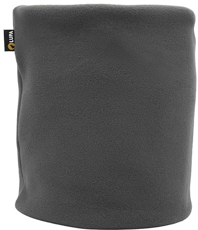 Lupa Handgefertigter Unisex-Doppelschicht-Mikrofleece-Halswärmer – Halsgamaschen für Männer – Winter-Halswärmer für Frauen (Anthrazit)