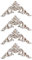 VOSAREA Holz Geschnitzte Ecke Holz Schnitzerei Ornament Schrank Möbel Wand Ecke Deko Verzierung 4 Stück