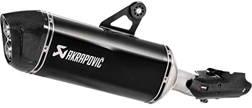 Silencieux arrière en titane en ligne Akrapovic (Black/titan)