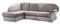 Cavadore Ecksofa Talea mit Ottomane links, Zweifarbige Polsterecke mit Federkern, inkl. Bettfunktion, 257 x 91 x 174, Strukturstoff Hellgrau/Grau