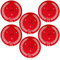 NAMAI-Set 6 Sottopiatti Natalizi-Diametro 33CM-Materiale Feltro-Sottopiatti Natalizi Rossi-Impermeabili e Resistenti-Regalo di Natale-Tovagliette Rotonde-Sottopiatti Rotondi (RENNA E FIOCCO)