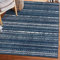 ReaLife Maschinenwaschbar Teppich Läufer - Wohnzimmer Schlafzimmer Badezimmer Küche Flur Büro - rutschfest Kurzflor Premium-Fleckenbeständig - Modern Abstrakt Zeitgenössisch - Zane - Blau - 90 x 150