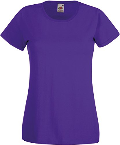 Fruit of the Loom - Lady-Fit Valueweight T - Modell 2013, Farbe:violett, Größe:L