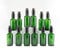 YIZHAO Verde Bote Spray Pulverizador Cristal 50ml, Pulverizador Cristal Pequeño con Fina Niebla, para Aceite Esencial, Aromaterapia, Perfume,Limpieza, Viaje, Agua,Farmacia, Laboratorio – 12Pcs