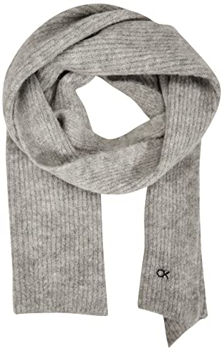 Calvin Klein Herren LUX Wool Scarf 30X180 K50K509705 Schals, Grau (Grey Fog), OS