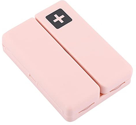 DEWIN étui à Pilules Pliable,Pilulier Portable Boîte à Pilules Portable Pilulier Portable Boîte de Stockage de Pilules avec 7 Compartiments pour Stocker des Vitamines, des Médicaments, etc(Rose)