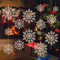 24 Stück Schneeflocken Weihnachten Deko,Weihnachtsbaumschmuck Weihnachten Glitzer Schneeflocken Anhänger Hänge Ornamente für Weihnachtsbaum Weihnachten Deko (Champagnergold)