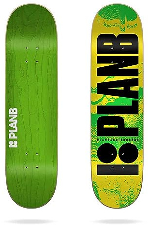 Plan B Team Original Fluor Green 7,75 x 31,625 Zoll Deck Chassis, Erwachsene, Unisex, Mehrfarbig (Mehrfarbig), Einheitsgröße