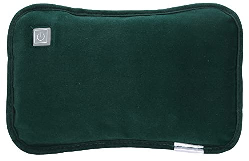 Alvinlite Winter Hot Water Bottle Rechargeable Hand Warmer Pocket Portable Electric Heat Soulagement de la douleur Sac chauffant, 11 x 7,5 pouces (Noir)