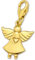 Limana Damen Mädchen Schutz-Engel Charm aus 925 Sterling Silber Anhänger für Armband Kette Karabiner (Gold)