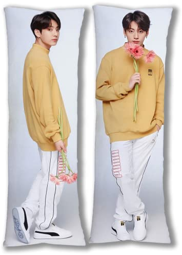 Qzobund Jungkook Hug Body Kissenbezug Singger Kissenbezug für Fans 50 x 150 cm
