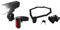 Fischer Fahrrad Beleuchtungs-Set 80/40/20 Lux & 50385 Faltschloss inkl Halterung und 2 Sicherheitsschlüssel | schwarz 110 cm