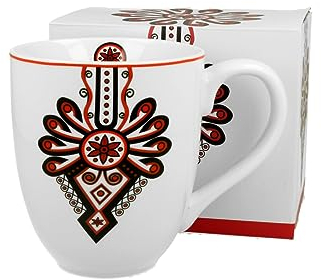 DUO ETNO 34134 XXL Becher 1000 ml RURAL ORNAMENT New Bone China Porzellan