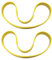 2 Stück Bandsägen Gummiband,Rutschfester Holzbearbeitung Bandsäge Gummiband Säge Scrollrad Gummiring,Zubehör für Bandsägen (12,315mm, Gelb)