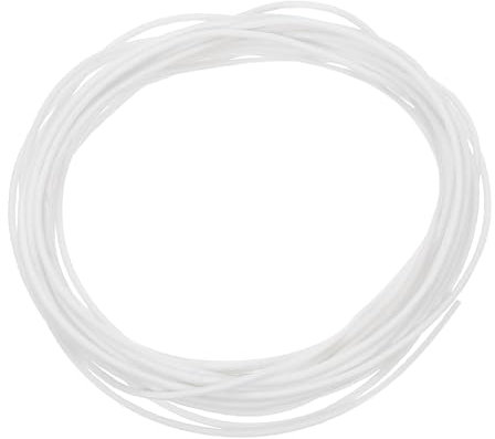 QUARKZMAN Bande d'Étanchéité en Mousse de Silicone, Diamètre de 1 mm X 4 Mètres, Cordon en Caoutchouc Mousse Rond Solide pour Machines et Industries, Blanc