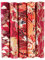 Hrlace Baumwollstoff Meterware 5 Stück Patchwork Stoffe Paket Quadrate Baumwolltuch zum Nähen Multi Muster Patchworkstoff für DIY Handwerk Kleidung Vorhänge Bettwäsche Deko Rot 2# 50 x 50cm