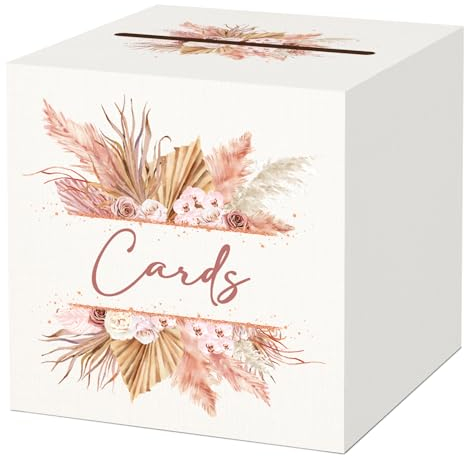 BOFUNX Hochzeit Kartenbox Geldbox Briefbox für Hochzeit - 25x25x25cm Hochzeitsdeko Hochzeitsbox Geschenkkarten Partydeko Geschenkkartenbox Geld Box Briefbox Postbox