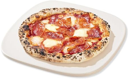 ROCKSHEAT Pierre à pizza, forme unique, 30 x 28 cm, pierres à pizza pour four, gril, barbecue, pierre de cuisson robuste avec revêtement en céramique pour pizza, pain et biscuits, design irrégulier