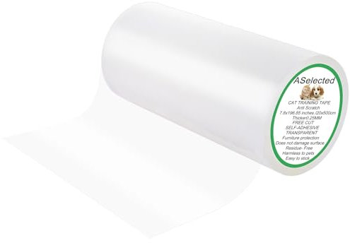 ASelected Anti Scratch Cat Furniture Protector 20cm x 5meter Door Protector from Dog Scratching Furniture Protectors Training Tape for Carpet, Sofa, Couch, Door