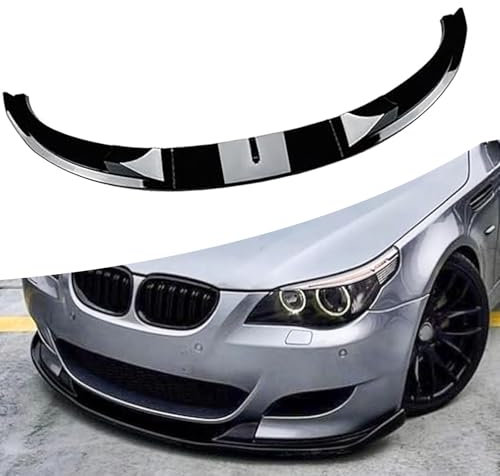 WHLYQF Frontspoiler für BMW 5 Series E60 E61 2005-2010 M5, Frontspoiler Lippe Spoiler,Black