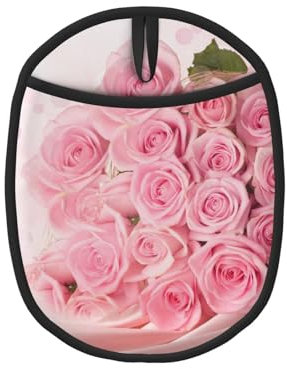 Rose, Maniques, maniques résistantes à la Chaleur, maniques de Cuisine en Silicone antidérapantes