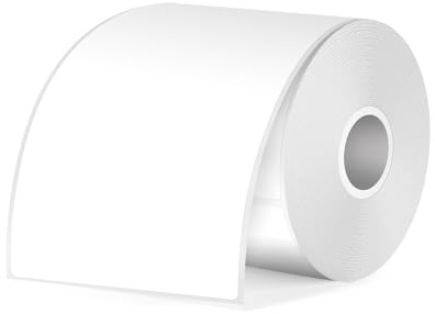 FINDAT Weiß Thermoetiketten 50 x 80 mm für M110/M220/T50M 100 Stück | Für DIY, Name, Adresse, Büro, Schule. Vinyl, Wasserdicht, beschreibbar, Aufkleber, selbstklebend