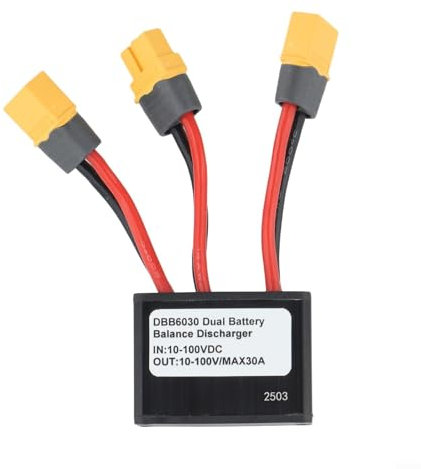 Double Battery Discharge Converter for E Bike, 10-100V DC Dual Battery Pack Switch Balancer for Increase The Capacity