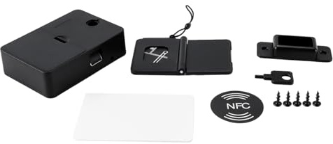 Hoite Smart Drawer Lock,Electronic Cabinet Lock with App NFC Unlock,No Drilling for Drink Cabinets,Lockers