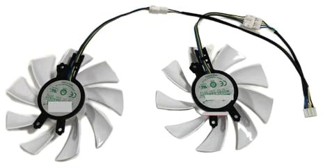 ZMHYGEW 2 Stück 4-poliger 85-mm-GA92S2H, VGA-Kühler, Grafikkartenlüfter, für ZOTAC für GTX 1660 Super Destroyer für 51Risc RTX2060(White GA92S2H)