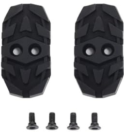 Tidevib Mountainbike Cleat Cover Adapter Fahrradschuhe, wandelt MTB Cleat in Flachschuh um, Anti-Rutsch-PA-Kunststoff-Konverter mit M5-Schrauben, Schwarz