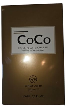 CoCo Eau de Toilette pour Elle, Réf 6 Vaporisateur Natural Spray, 100 ML, Sunset World Fragrances