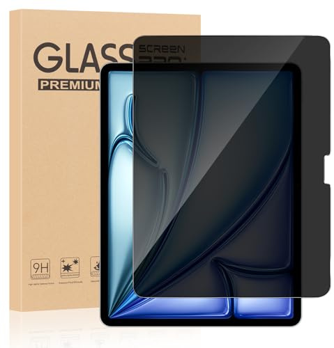 ZhuoFan Protector Pantalla Privacidad para iPad Air 11 Pulgadas M3/M2 (2025/2024),Cristal Vidrio Templado Antiespía de Dureza 9H Sin Burbujas Antiarañazos Inastillable,1 Pieza