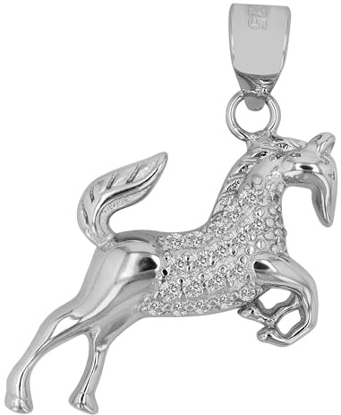 Akzent Anhänger für Damen in 925 Silber, 100% Wasserfest & Hautverträglich